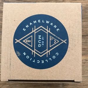 Enamel mug made by United by Blue.